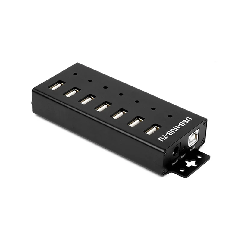 Industrial Grade 7-Port USB HUB USB2.0 Multi Interface HUB Docking Station Converter Expansion Adapter Plug