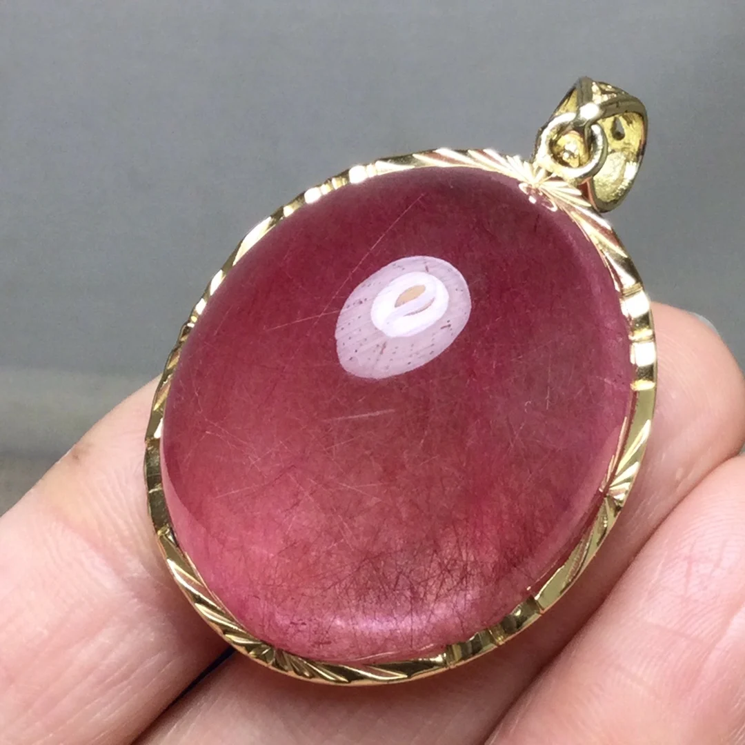 

Кулон из натурального красного рутилированного кварца, красный рутилированный кварц, ювелирные изделия 35*29*19 мм, цветок для мужчин и женщин, Бразилия AAAAAAA