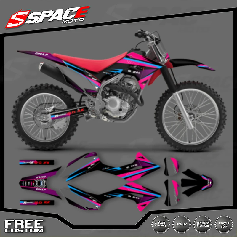 

SPACE Custom Motorcycle Graphics Background Decal Decals Stickers Kits for HONDA CRF250 CRF250F 2019 2020 2021 19-21 CRF250F 05