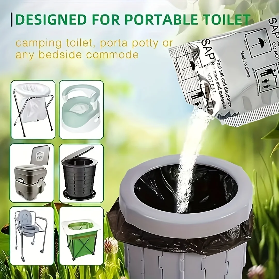 36/72/108-Pack Gel Packets for Absorption, Portable Toilet Gel Packets | Convenient | Ideal for Outdoor Activities