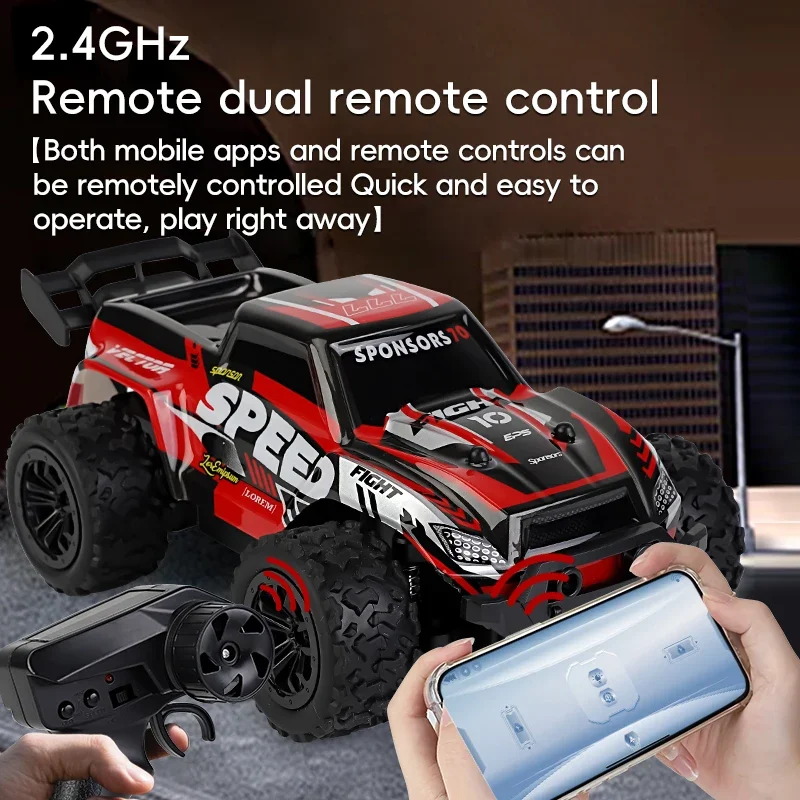 Coche teledirigido 1/20, coche de escalada todoterreno con Control remoto, vehículo de carreras de alta velocidad 2,4G, camioneta teledirigida inalámbrica, juguete de Navidad para niños