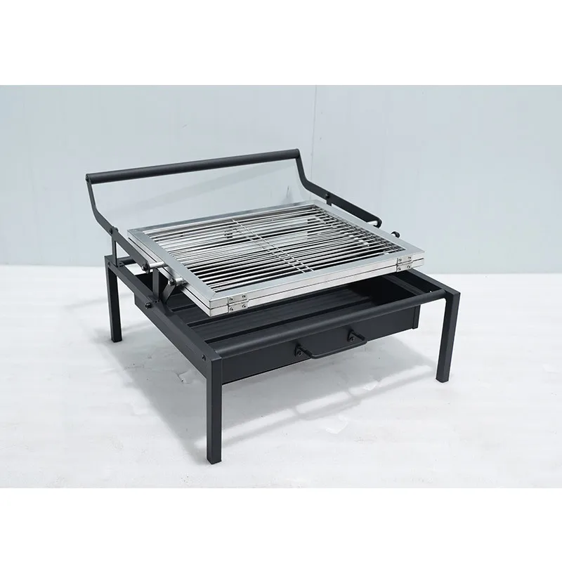 New Small Flip Stainless Steel Grill Rotary Anti-rust Portable Folding Grill BBQ