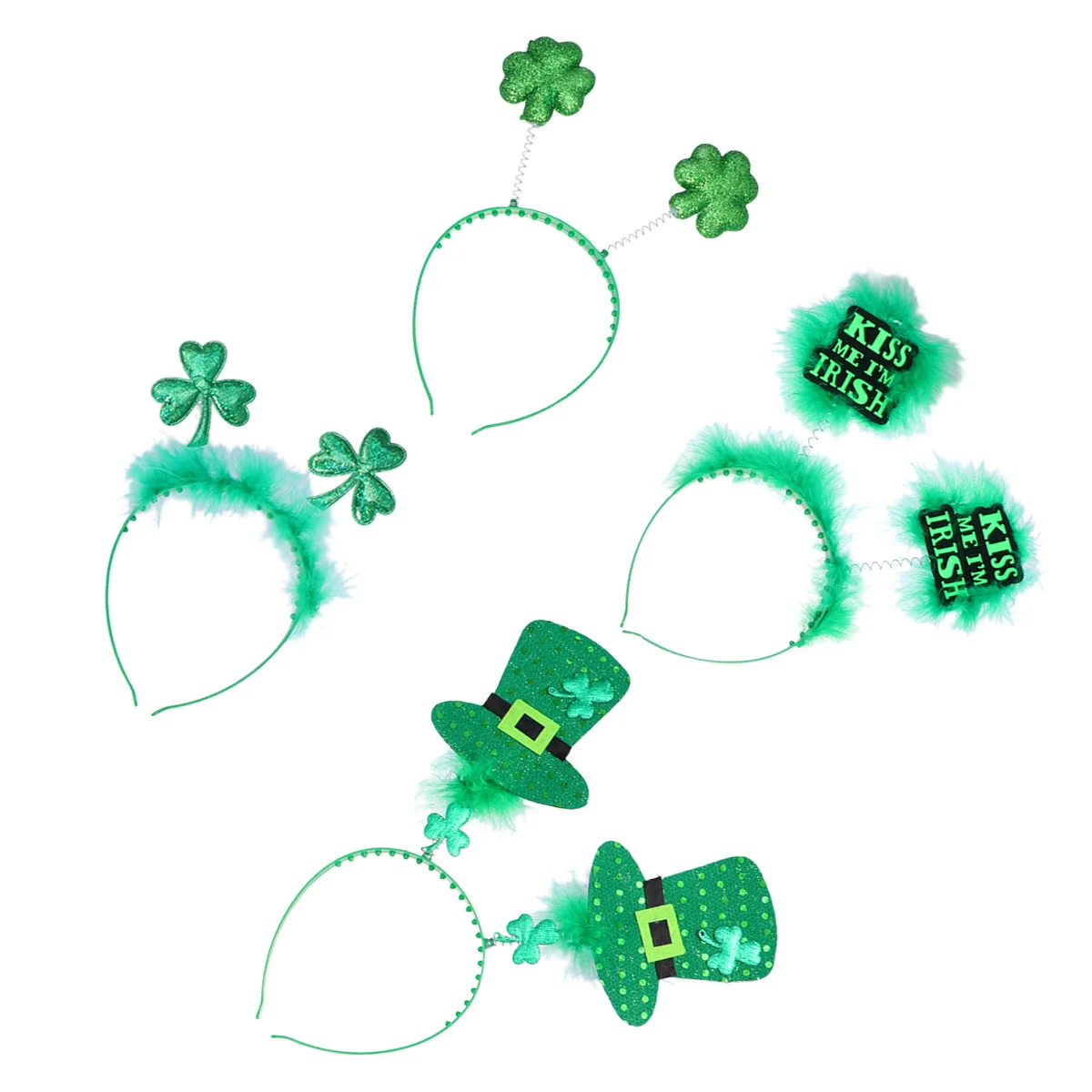 

4pcs St. Patrick's Day Headband Interesting Headwear Chic Hair Hair Accessories Lovely Headdress for Party Festival