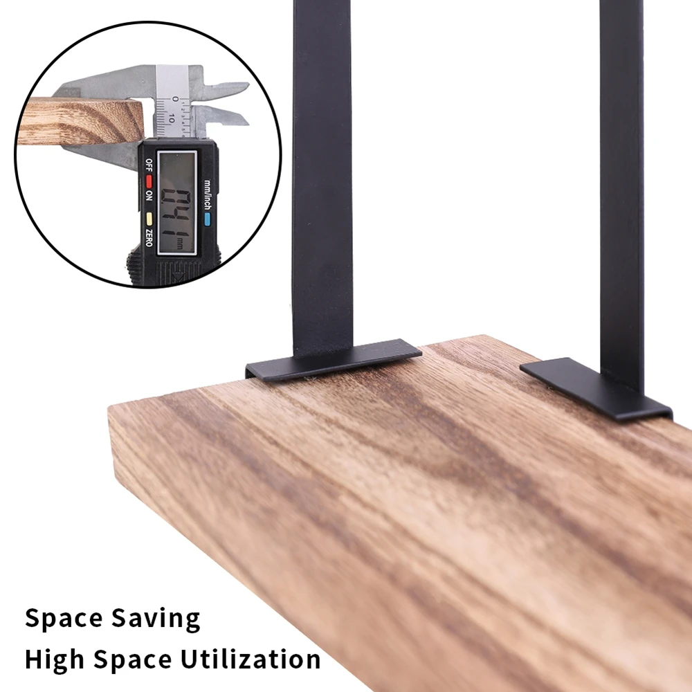Black Three-Tier Corner Wall-Mounted Shelf: A Three-tiered Retro-style Floating Wooden Wall-mounted Shelf Suitable for Kitchens, Living Rooms, and Bathrooms. Dimensions: 13 X 25.9 X 43.7 Cm