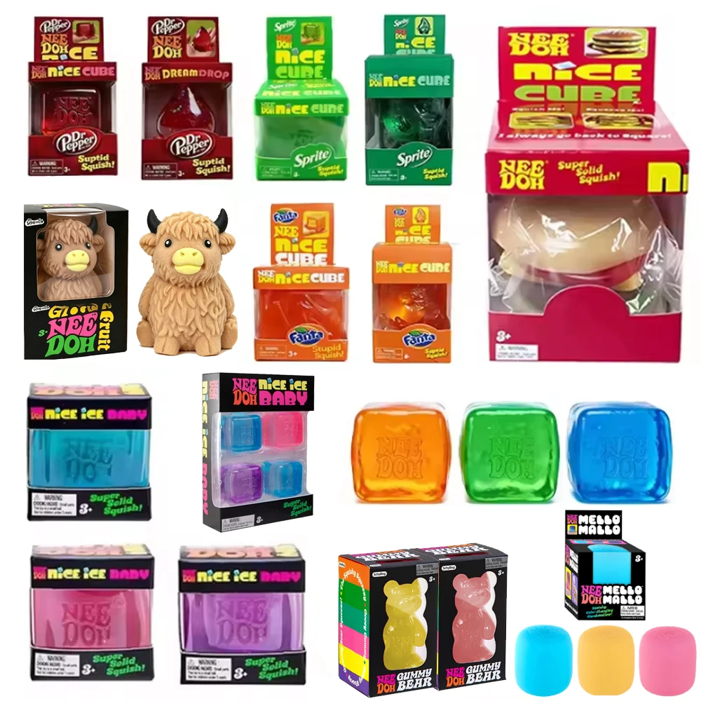Schylling Needoh Nice Cube Sensory Toys Stress Relieving Blocks Pinching Relieving Puzzle Solving Venting Souvenir Hot New
