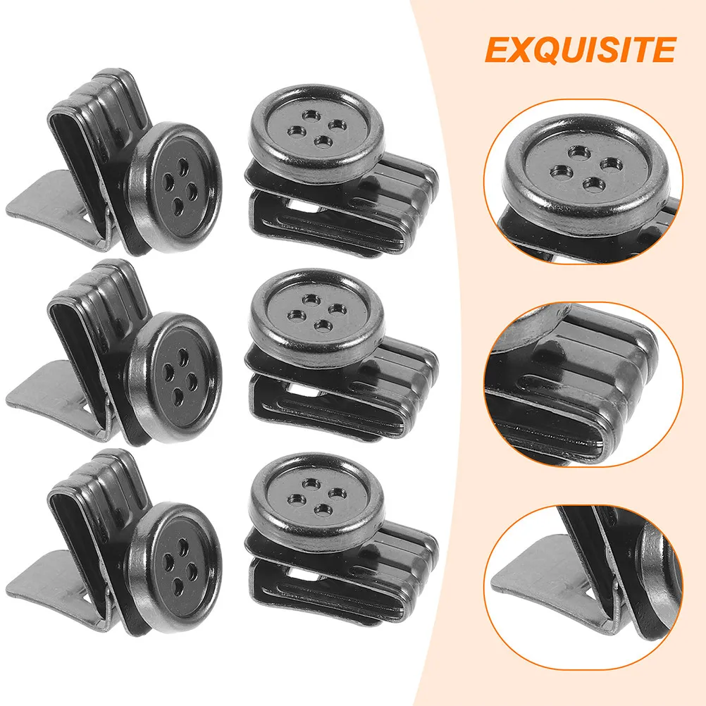 8Pcs No Sew Metal Suspender Buttons Multi Use Button Pins for Pants Hats Suspenders Button Replacement Suspender Buttons