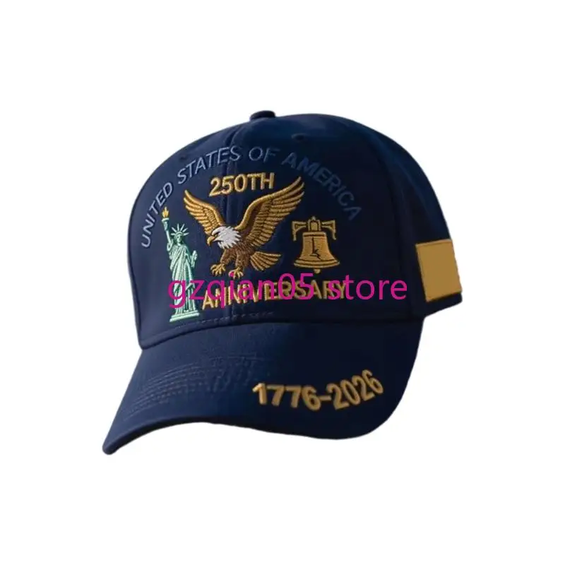 

N7ME Peddle& freedom– United States 250th Anniversary Hat, Unisex Adjustable Patriotic AccoladeRetro Washed Baseball Cap
