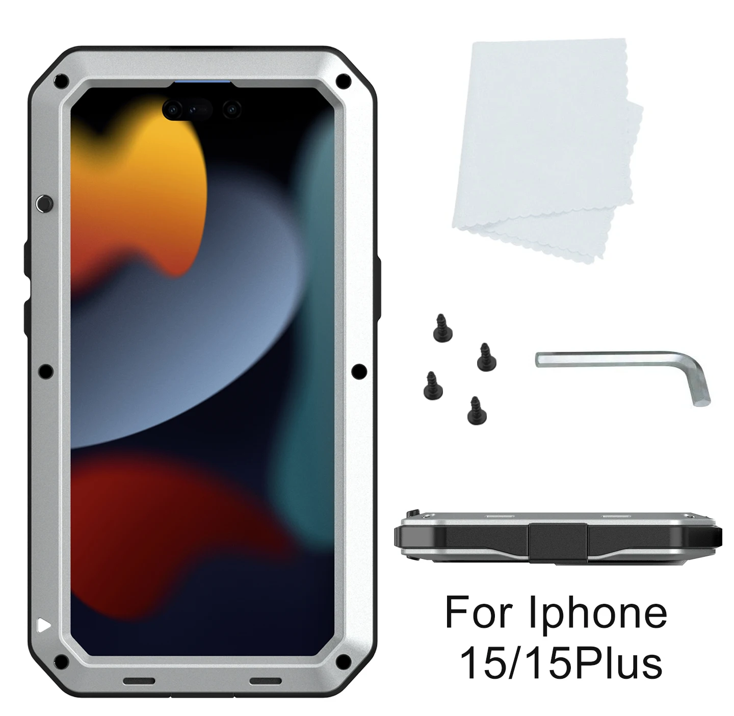 Neue Metall-Schutzhülle mit Rutschfester, Stoßfester 360-Grad-Vollschutz-Funktion für iPhone 16, 15, Xs Max, 11, 12, 13, 14 Serie – Detail 23