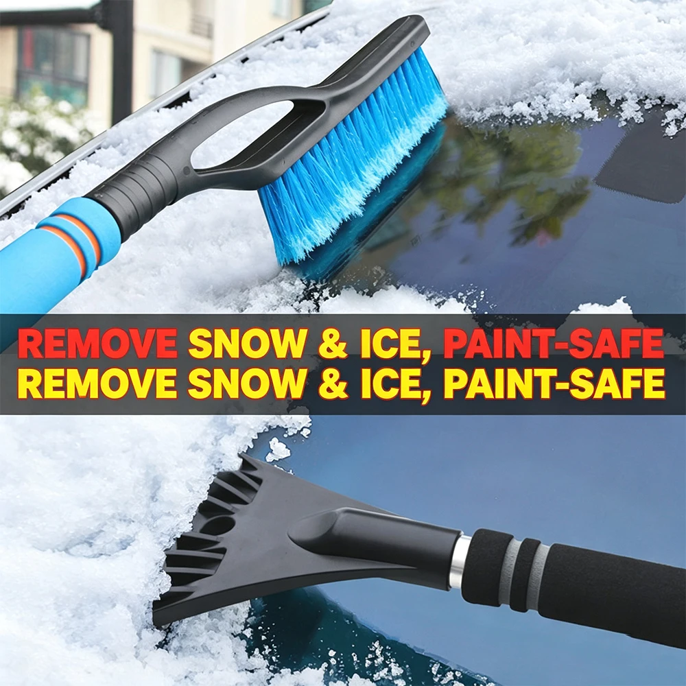 Winter Essential Car Snow Brush Scraper Vehicle Mounted Snow Plough De Icing Tool Auto Windshield Accessories