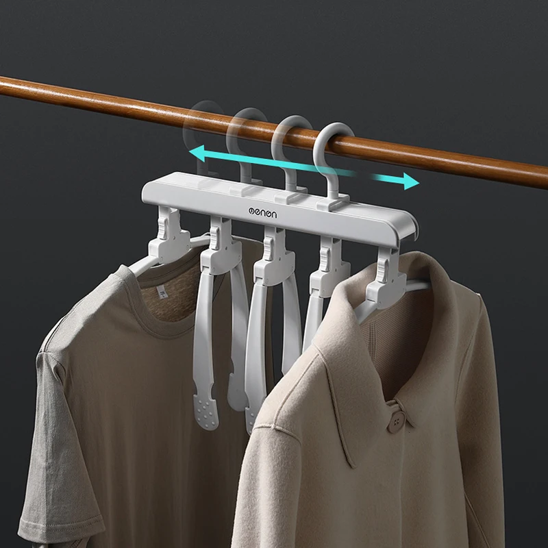 Household Foldable Hanger Wardrobe Closet 360° Rotate Clothes Hook Folding Storage Rack Clothes Organizer Bedroom Accessories