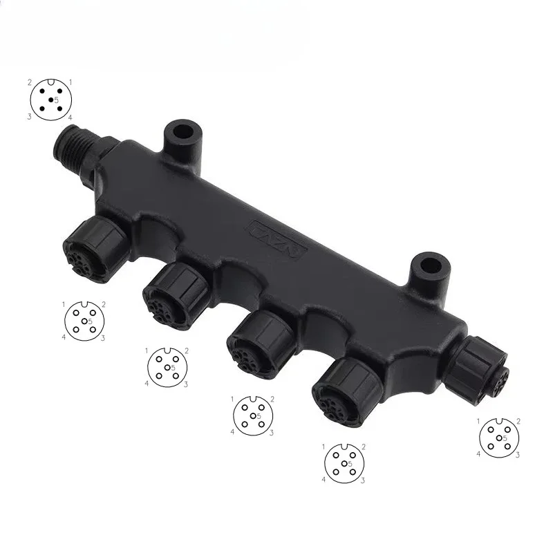 NMEA2000 Terminal Resistor 6 Port Connector N2K Adapter M12 5 Pin A Code Module Converter Ship Connector