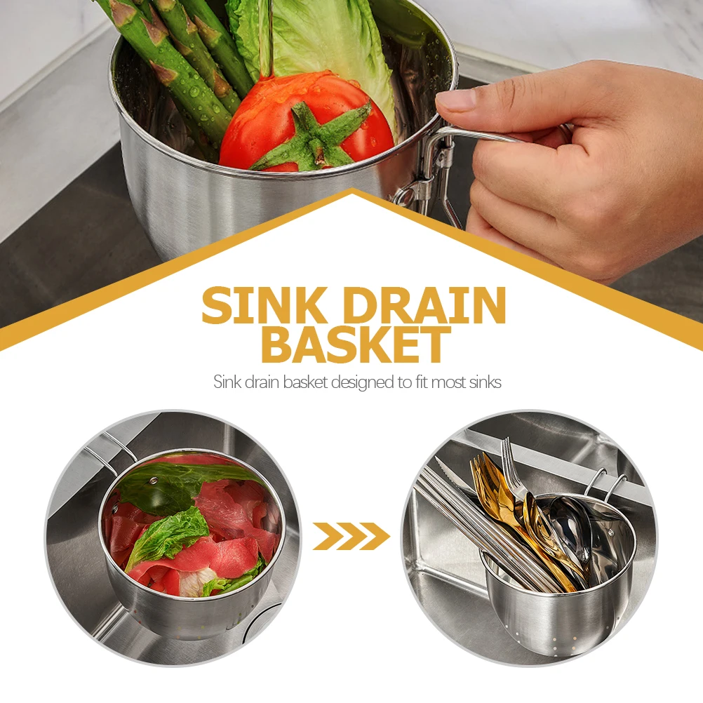 

Stainless Steel Drain Multifunctional Fruit Vegetable Washing Filtering Fine Mesh Strainer Household Kitchen Supply Rice Washing
