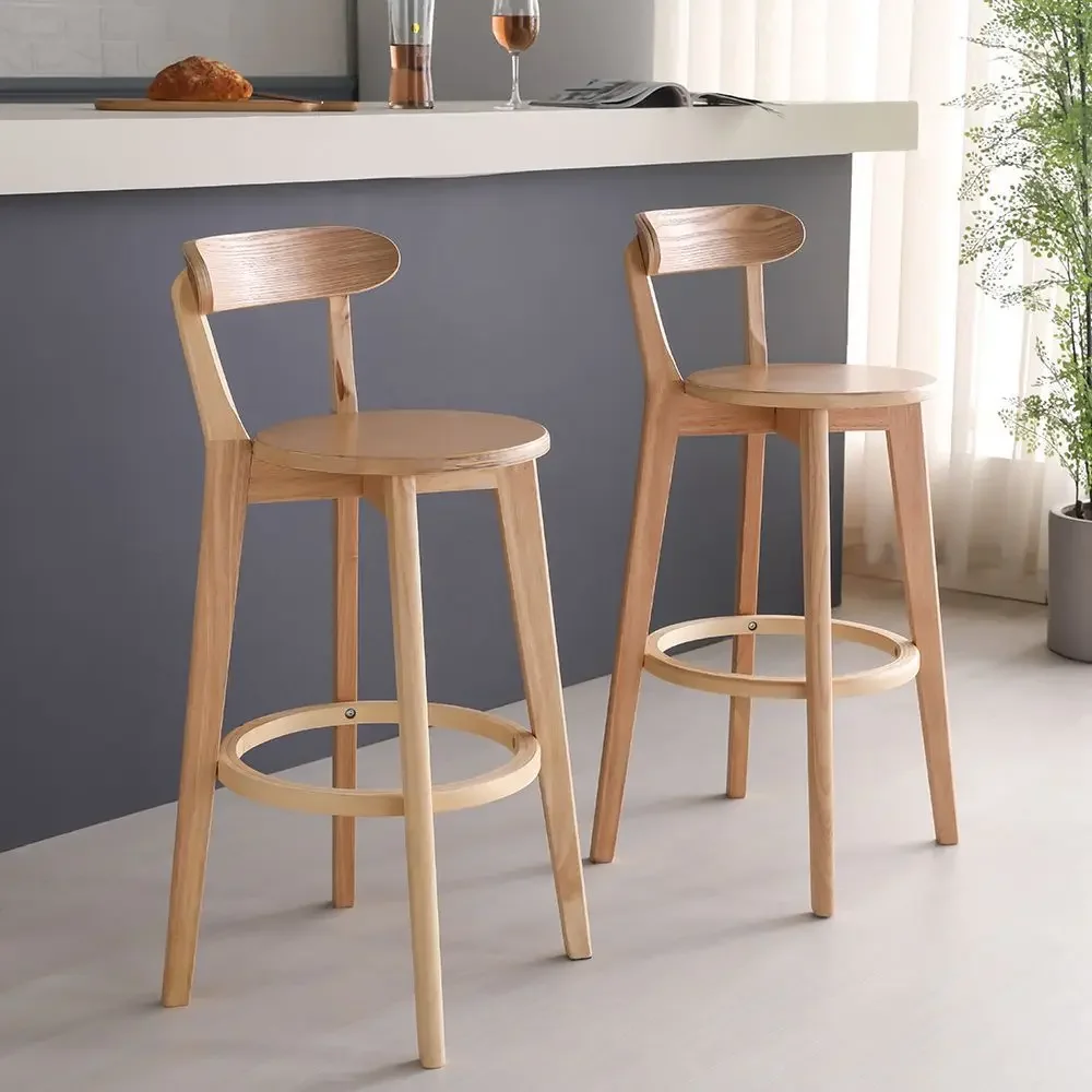 Stools Bar Luxury Wooden Many Colors to Choose Chair Wood Dining Chair Modern Kitchen Chairs Chairsstool High Restaurant