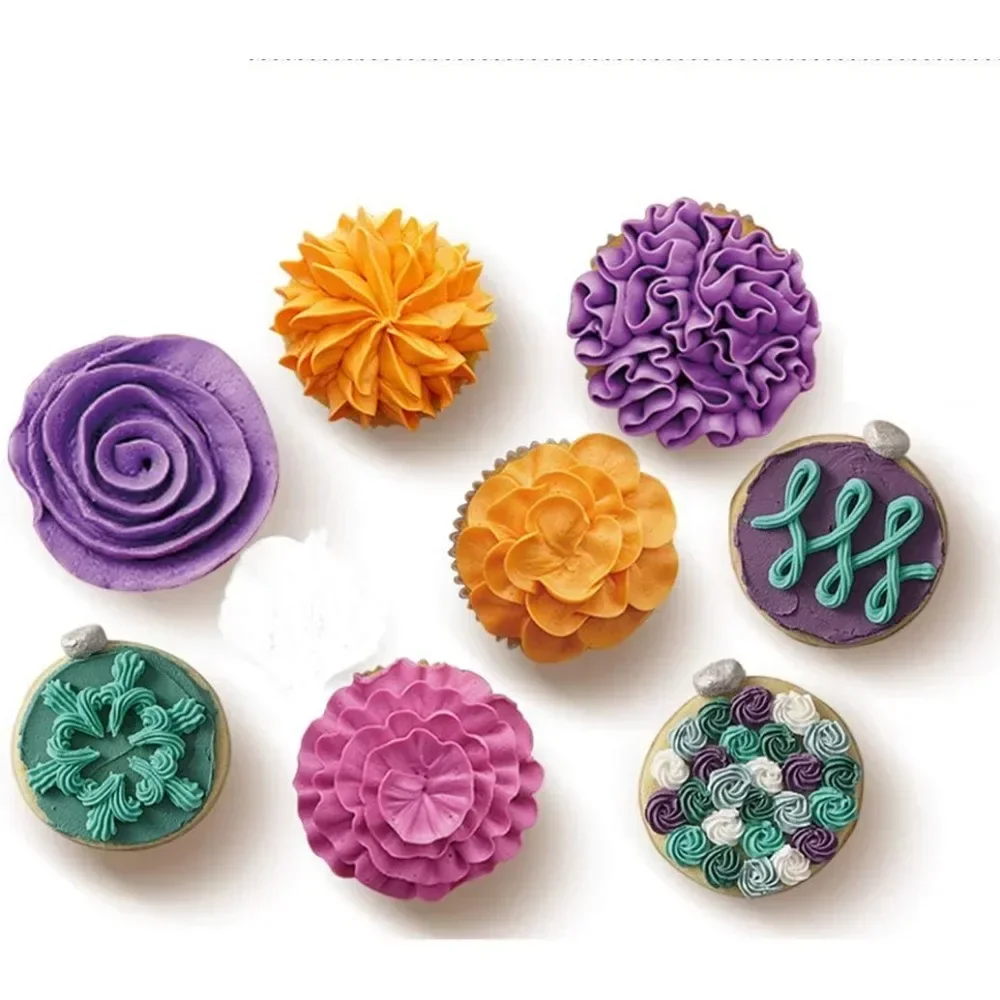 For 8pcs Stainless Steel Flower Piping Tips - Ideal Ruffle Baking Tools for Cupcakes Pastry Cake Decorating