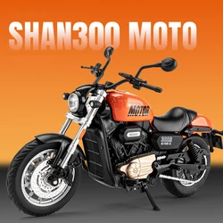 1:12 QJMOTOR SHAN 300S Alloy Die Cast Motorcycle Model Toy Vehicle Collection Sound and Light Off Road Autocycle Toys Car