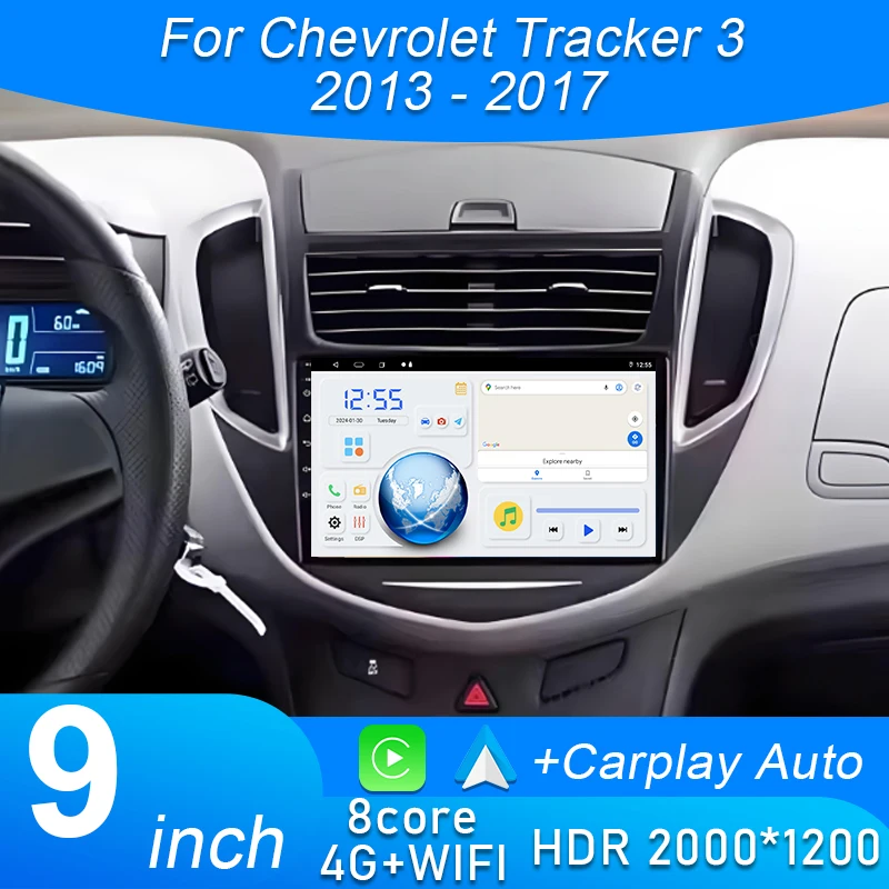 Para Chevrolet Tracker 3 TRAX 2013 2014 2015 Android Auto reproductor Multimedia para coche Radio GPS Video navegación pantalla Carplay No 2din
