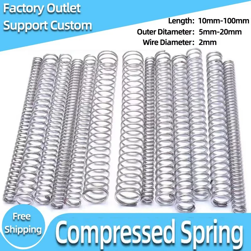 

Creamily 5PCS Stainless Steel Compression Spring Compressed Spring Wire Diameter Y-Type Rotor Return Spring 2.0mm