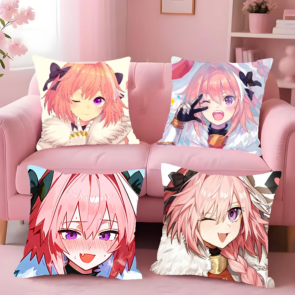 Fate Apocrypha Astolfo Anime Pillow Case Square Double-Sided Printing Sofa Cushion Cover Pillowcase Bedroom Bedside