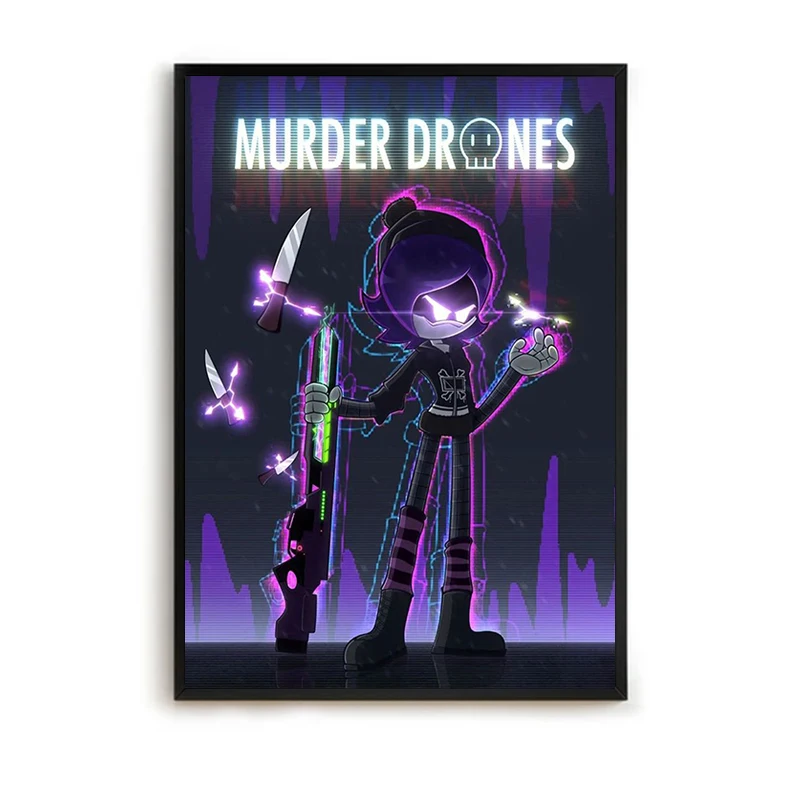 Animation M-Murder D-Drones Poster Decorative Wall Canvases For Home Decoration Ornaments Interior Posters Room Decor Art Mural