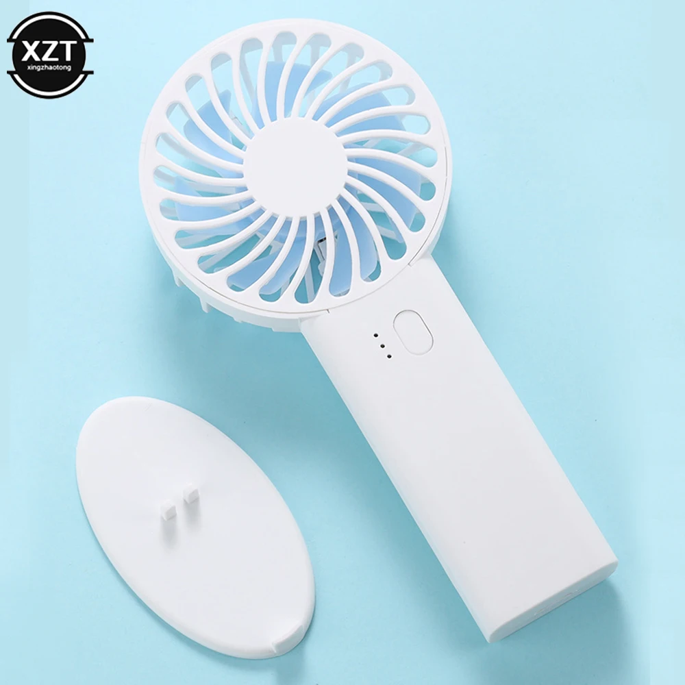 Portable Fans With Bracket Handheld USB Rechargeable Fan Mini Desktop Air Cooler Outdoor Fan Cooling Travel Hand Fans Summer