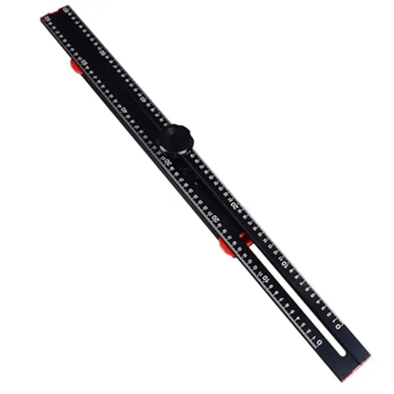 TFORU-Aluminum 60Cm T Square Measuring Tool Adjustable, 2 In 1 Carpenter Angle Ruler For Woodworking& Engineering Projects Layou