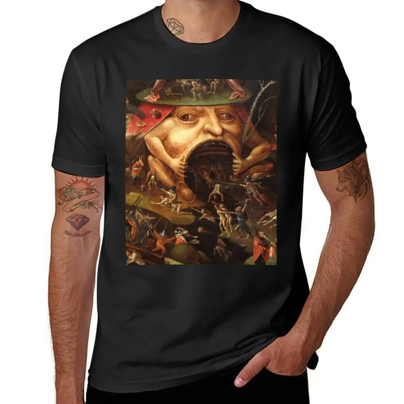 Insight into Hell 3 by Hieronymus Bosch T-Shirt blacks tees for a boy men clothes