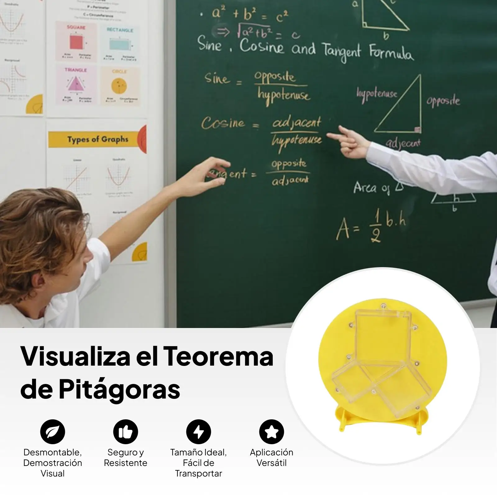 Pythagorean Theorem Experiment Set Preschool Elementary School Use Birthday Gift Girls Boys Mathematics Geometry Learning Game