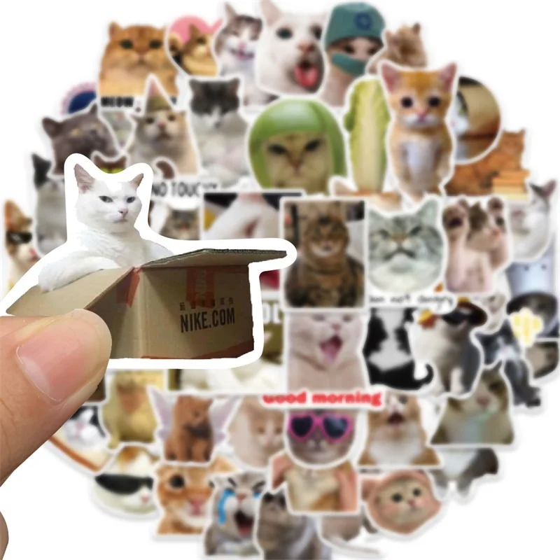 10/30/50 sztuk Cartoon Cat Life naklejka z PVC estetyczne koreańskie artykuły papiernicze ręcznie konto dekoracja artykuły do scrapbookingu dla