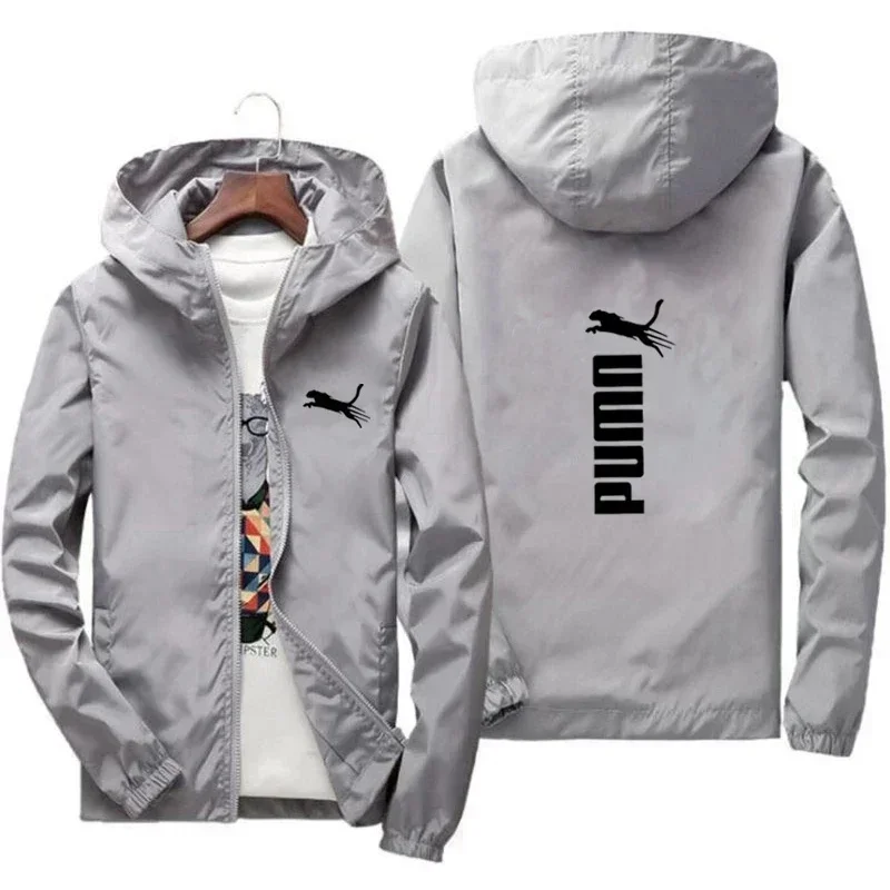 Men Summer Thin Jacket Windproof Water Resistant Letter Printed Lightweight Casual Outer Coat Streetwear Fashion Short Jacket