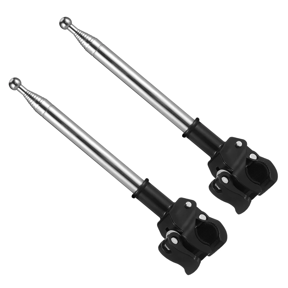 

2Pcs Adjustable Stainless Steel Flagpole Kit for Vehicle Handlebar Durable Extendable Flag Holder for Motorcycle Bike Truck