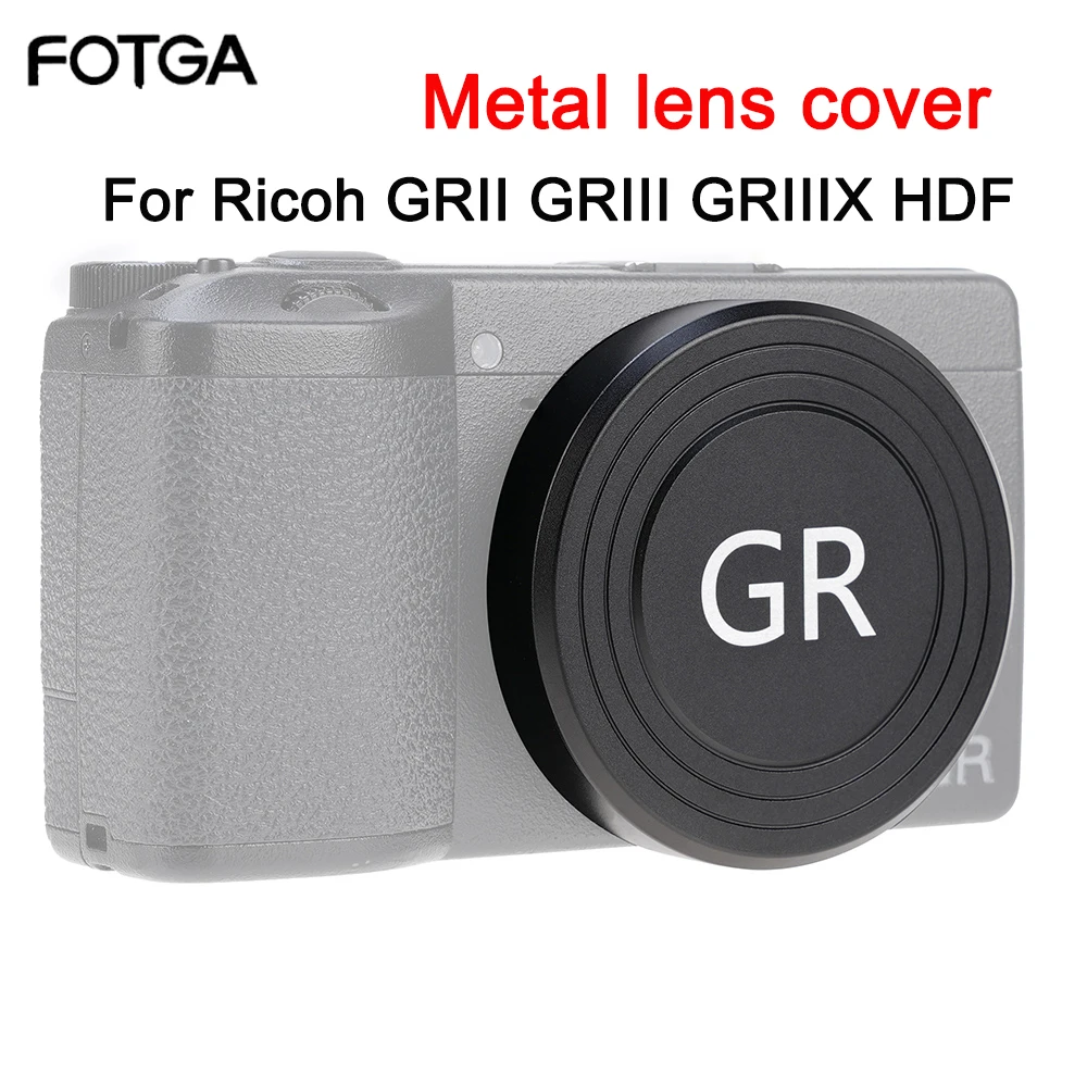 

FOTGA Durable Metal Lens Cap Cover With Flocking Protector For Ricoh GRII GRIII GRIIIX HDF GR3 GR2 Camera Photagraphy Accessorie