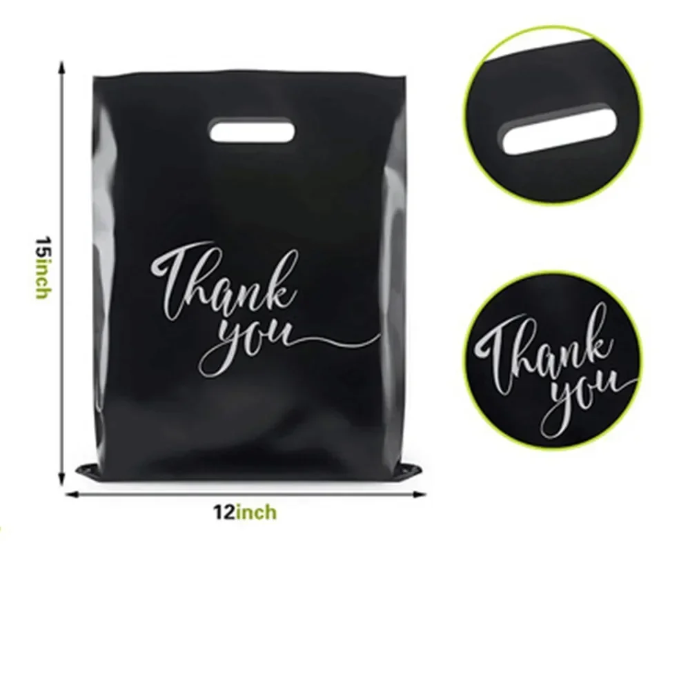 General Use Thanks Poly Mailer Adhesive Envelopes Bag Black White Courier Dress T-shirt Trousers Sweater Shoes Portable Pouches