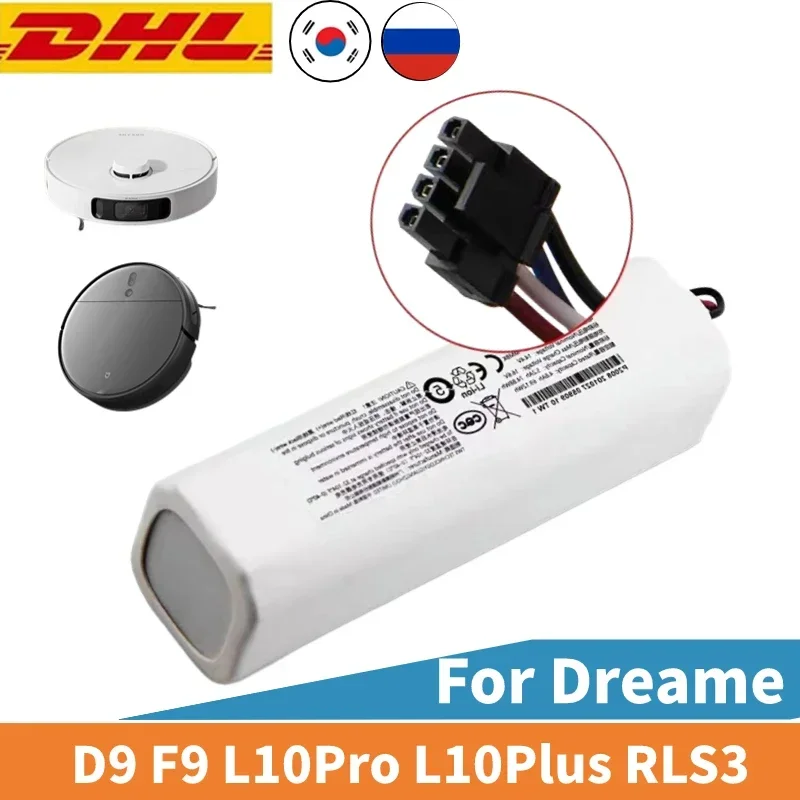 

For Dreame F9 D9 L10 Pro Plus RLS3 RLS5 RLS5L RLS5D Part Genuine 14.4V 12800mAh Robotic Vacuum Cleaner Replacement Battery