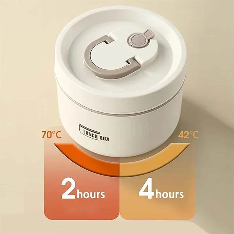 Isoliertes Lunchbox-Set mit 3 Fächern |   Stapelbarer Thermo-Lebensmittelbehälter für Erwachsene und Kinder |   Tragbare BentoBox für Büro, Schule