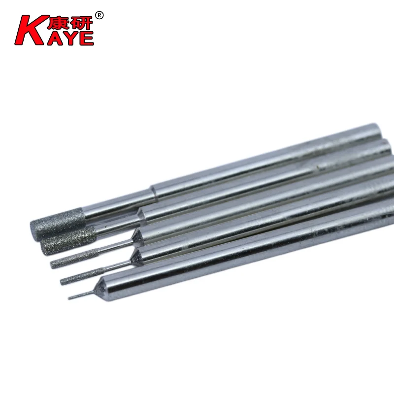 3mm Shank SDC/CBN Diamond Burrs Tungsten Steel Grinding Rod Precision Micro Hole Polishing Head Alloy Grinding Bits