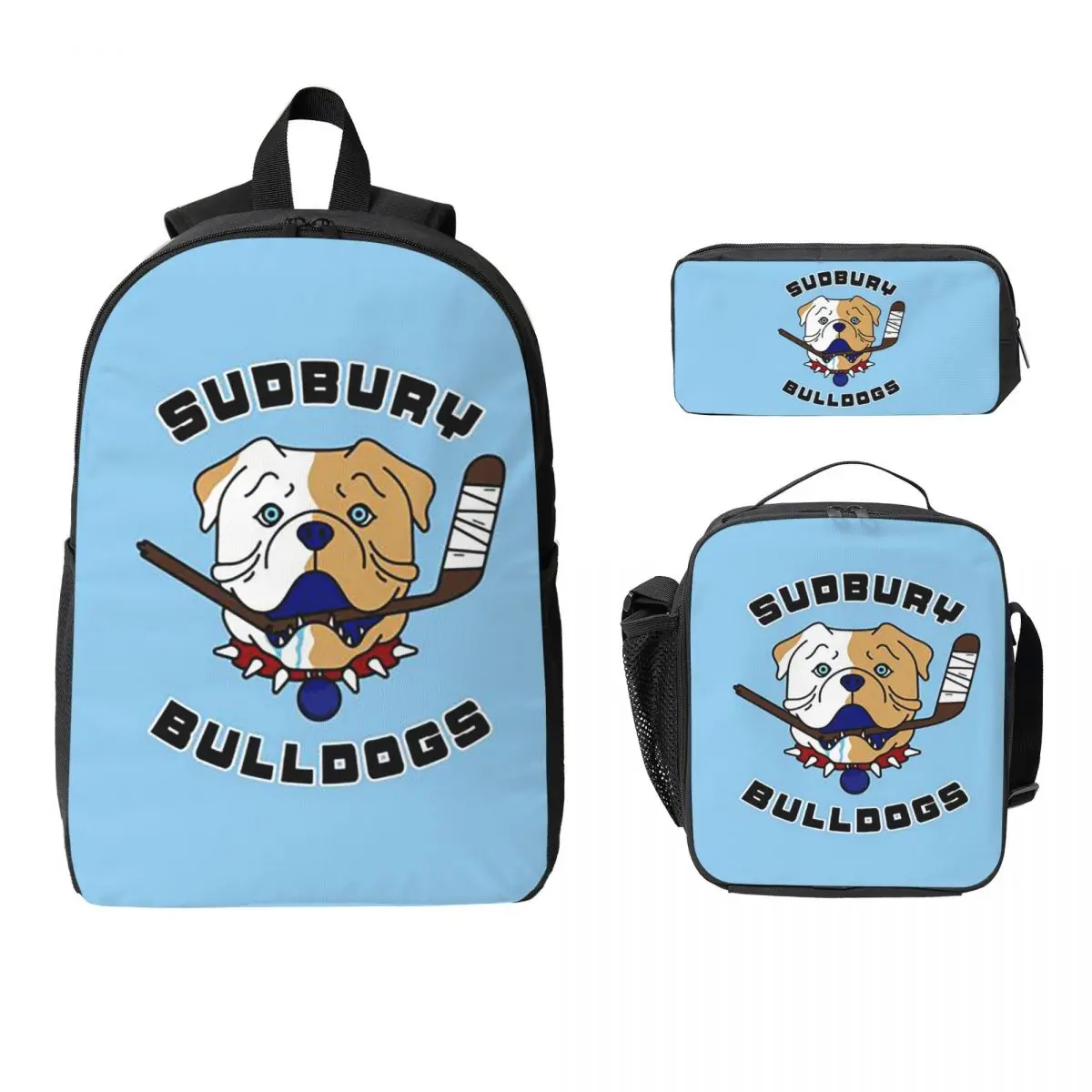 

Sudbury Bulldogs - Shoresy Logo Backpack Student BookBag School Bag Laptop Shoulder Bags 3ps Insulated Lunch Bag Pencil Case