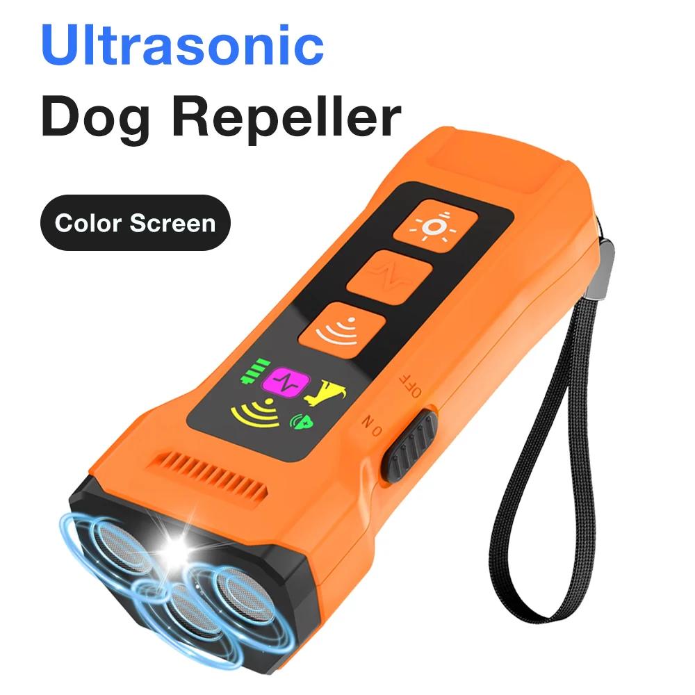 6 in 1 Pet Dog Repeller 50FT Ultrasonic Dog Training Device 6 in 1 Pet Dog Anti Dog Bark Deterrent Correct Pet Behavior with LED