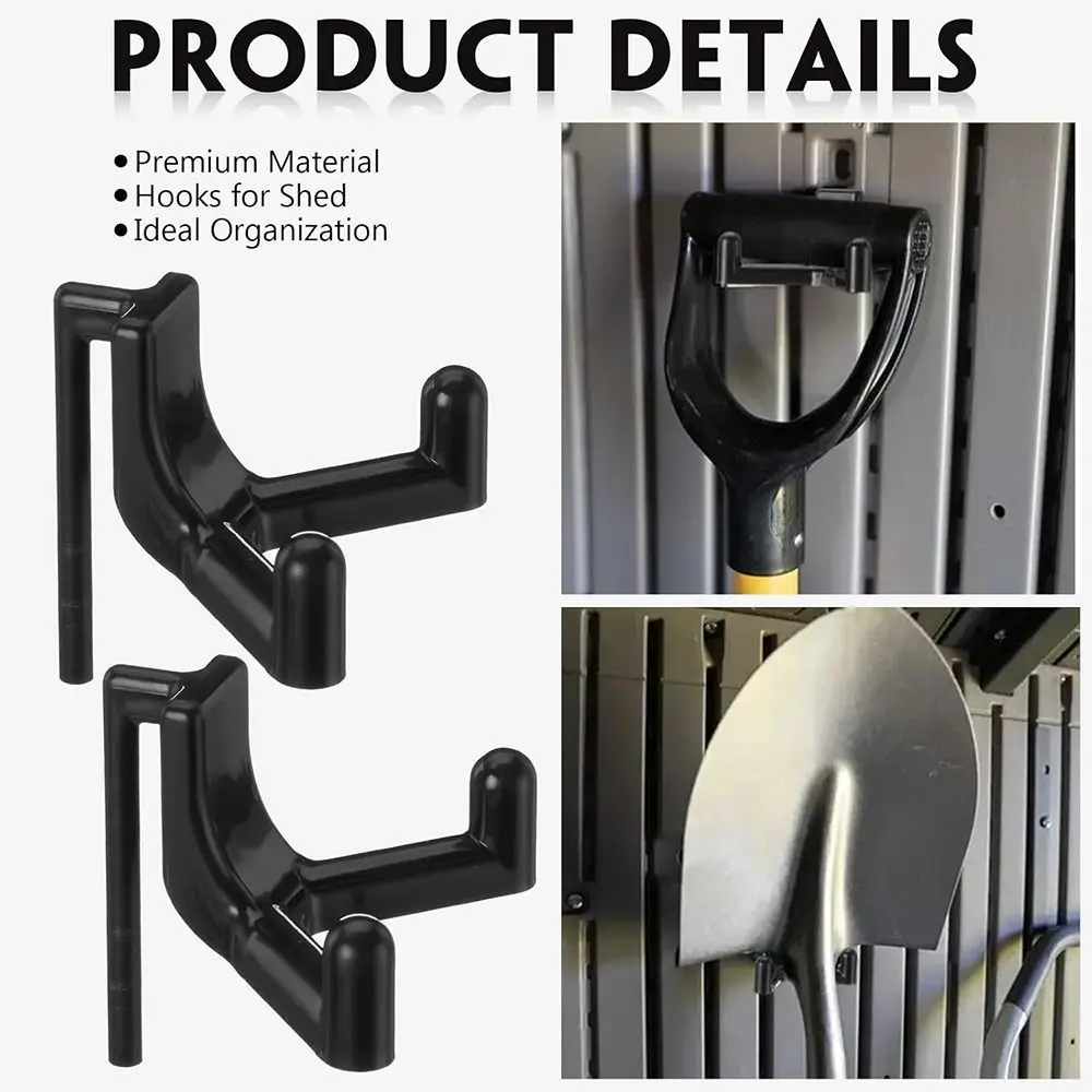 ตะขอแขวนอุปกรณ์ทำสวนแบบประหยัดพื้นที่ 1 ชิ้น ทำจากพลาสติก สำหรับแขวนเครื่องมือทำสวน ตะขอเก็บของสำหรับเครื่องมือไฟฟ้าและพลั่ว