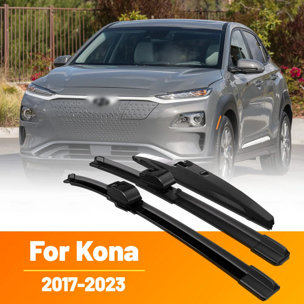 لشركة هيونداي كونا 2017-2023 2018 2019 2020 2021 2022 ممسحة شفرات الممسحة الأمامية والخلفية الزجاج الأمامي نافذة 26 "+ 16" + 12" #1
