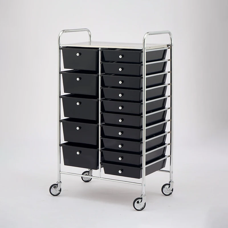 

Home Mobile Drawer Cabinet Storage Cabinet Storage Bedroom Plastic Locker Black