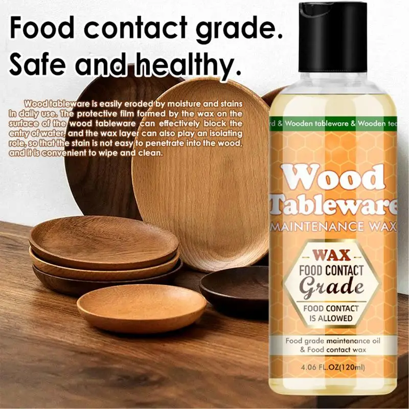 

Wooden Kitchen Tool Oil Multipurpose Wood Furniture Polish Wax 120ml Gentle Wood Polish Oil Wood Protective Wax For Wooden