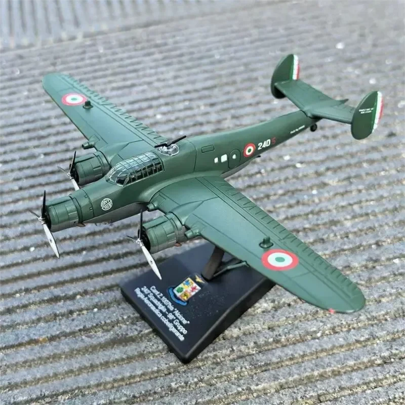 1:144 Scale Italian Z.1007 Bomber Alloy Aircraft Models Diecast Airplanes For Aviation Enthusiast Gift Static Display With Stand