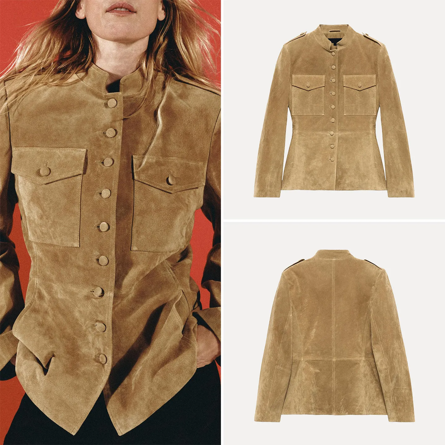 ZADATA Women's Long Sleeve Stand Collar Button up Jacket Coat Casual Loose Fit Autumn New Arrival Outerwear 2026