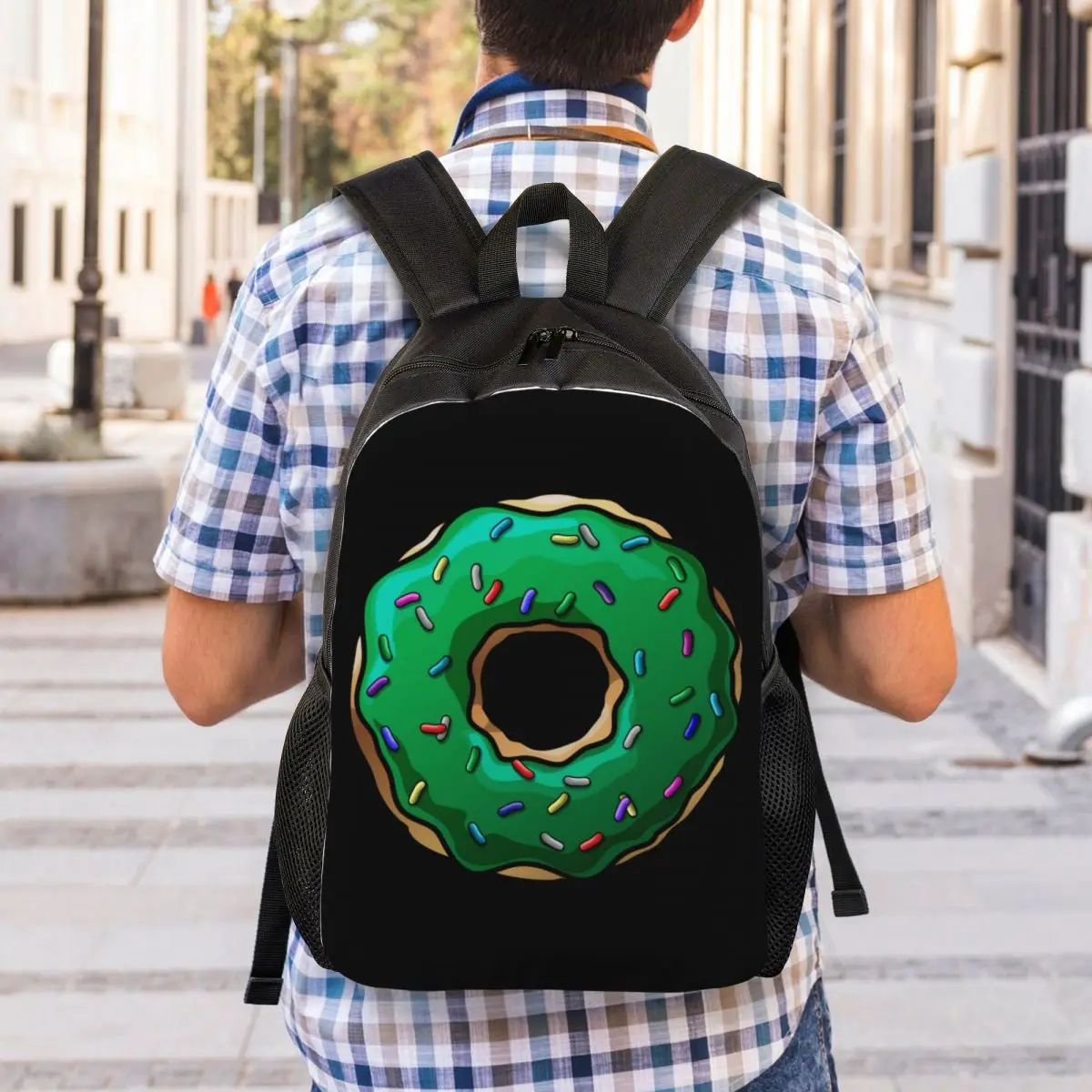 Grünes Brot Donut Reise rucksack Frauen Männer Schule Computer Bücher tasche Donut College Student Daypack Taschen