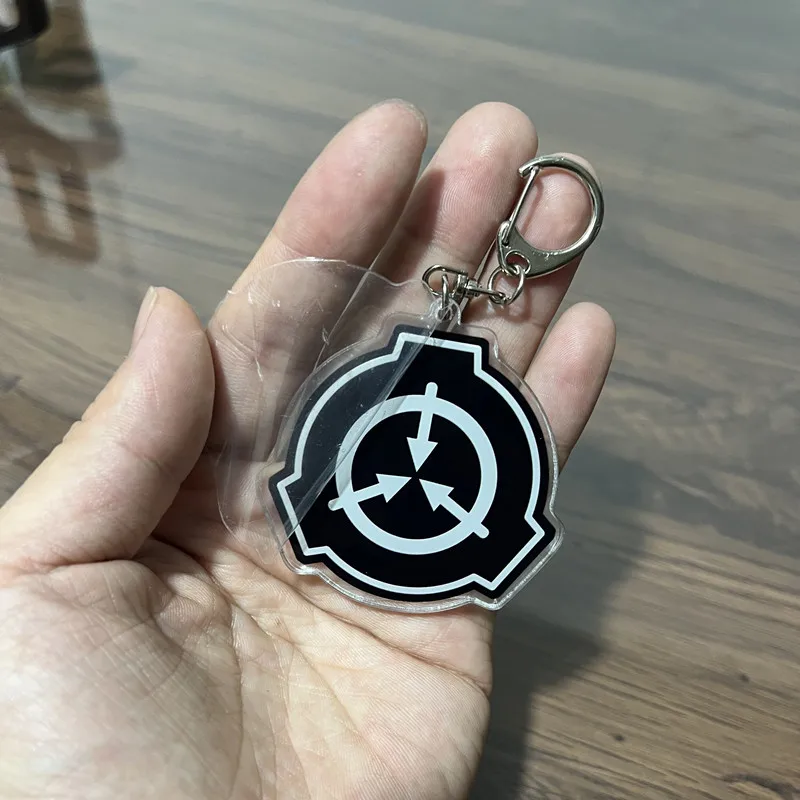 

Anime SCP Special Containment Procedures Foundation Logo Acrylic Key Chain Cosplay Keychain Pendant Accessories Xmas Gift Prop