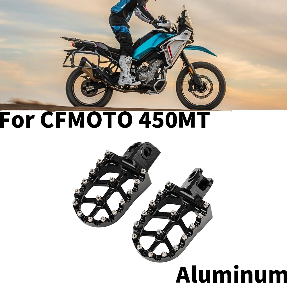 For CFMOTO 450MT IBEX 450 Foot Pegs Pedals Footrest Rider Foot Peg Anti-Slip CNC Aluminum Motorcycles Accessories ADV Durable