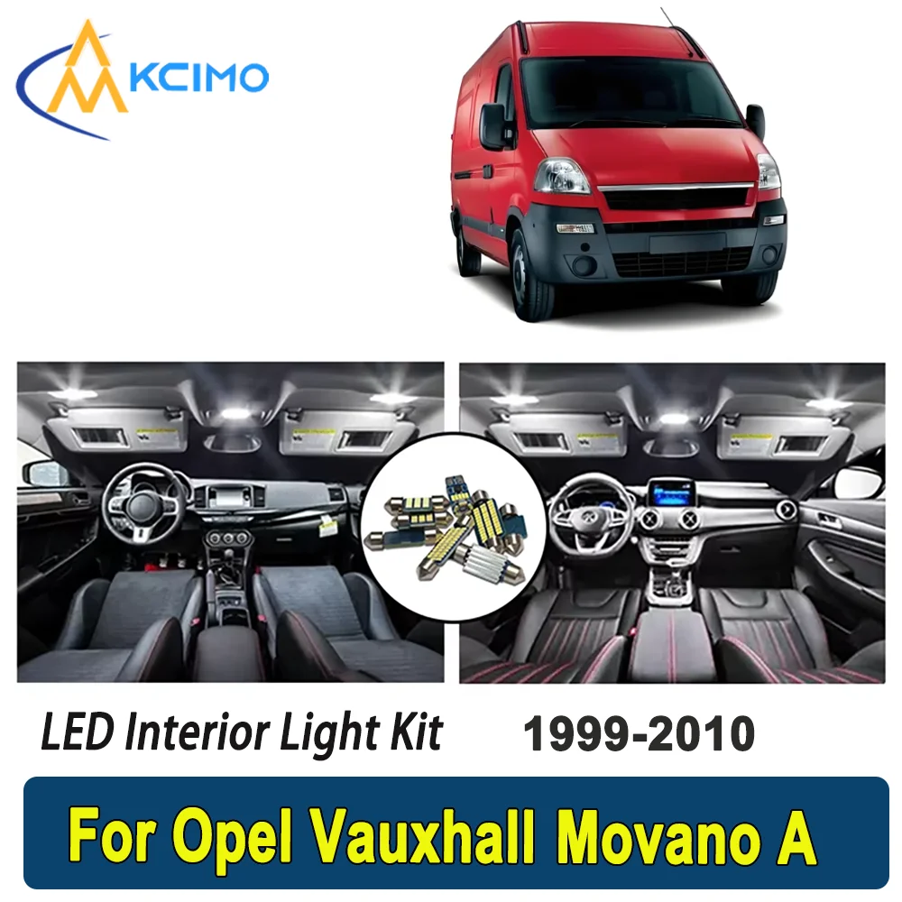 

New Light Bulb For Opel Vauxhall Movano A (1999-2010) Premium Bright LED Interior Dome Map Trunk Light Kit Car Led Lamps Canbus