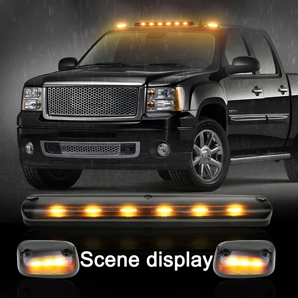 All-weather Visibility LED Pickup Truck Lights Smoky Amber Truck Lights Easy Installation Lights IP65 Waterproof Rating
