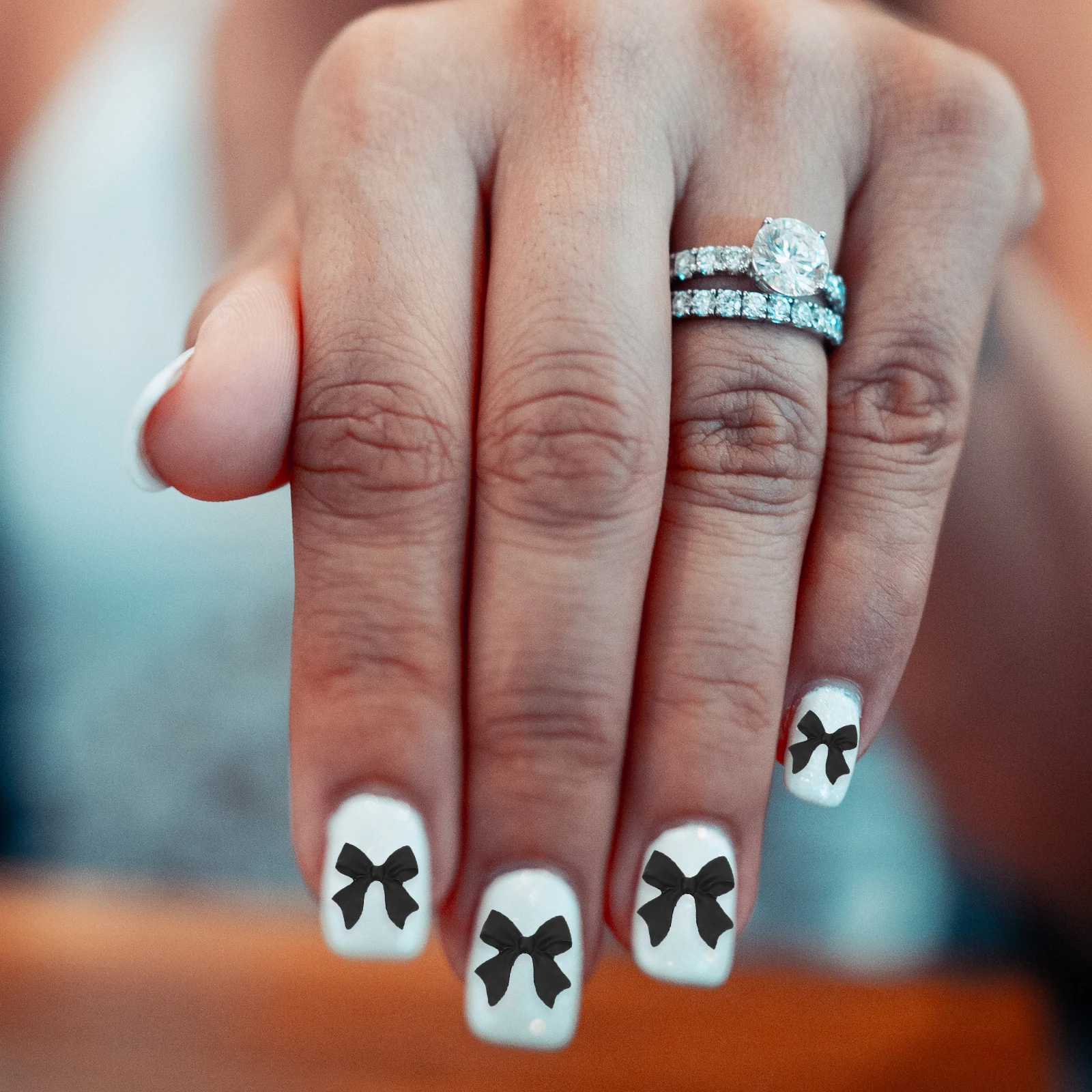 1박스 3D 리본 진주 장식품 DIY 매니큐어 패치 아트 데코 손톱 장식 네일 쥬얼리 용품 네일 아트 장식품