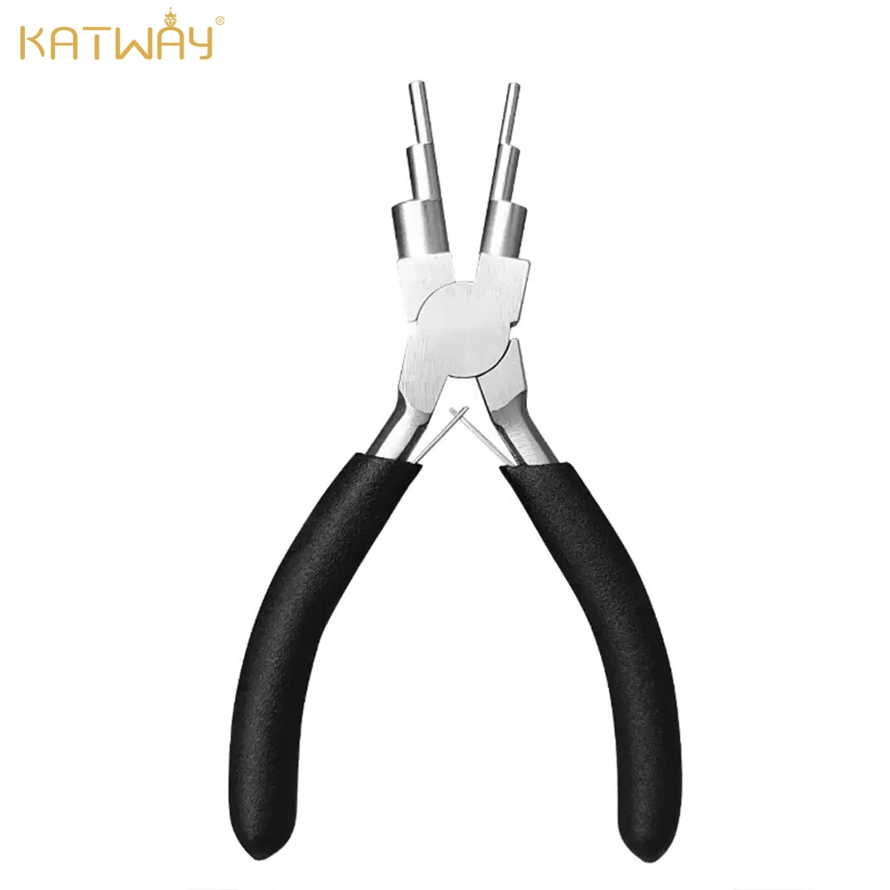 

KATWAY Hand Tool for DIY Crafts, Six-Section Multi-Size Round Nose Pliers Jewelry Making Winding and Looping HH-AA47